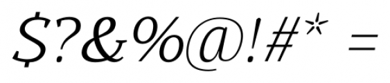 Buozzi Light Italic Font OTHER CHARS