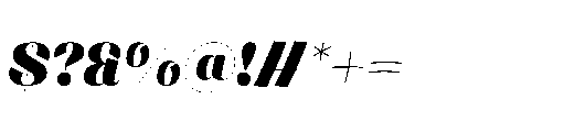 Buaywan Black Italic Font OTHER CHARS