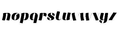 Buaywan Black Italic Font LOWERCASE