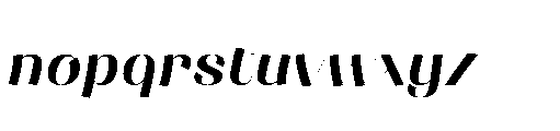 Buaywan Bold Italic Font LOWERCASE