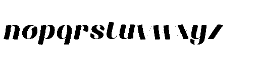 Buaywan Extra Bold Italic Font LOWERCASE