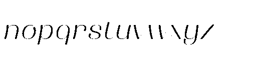 Buaywan Italic Font LOWERCASE