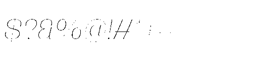 Buaywan Thin Italic Font OTHER CHARS