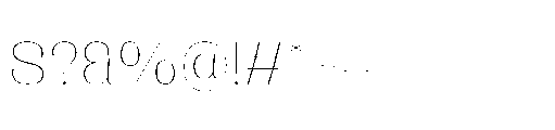 Buaywan Thin Font OTHER CHARS