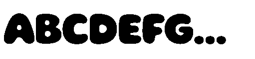 Bubble Hugshy Font UPPERCASE