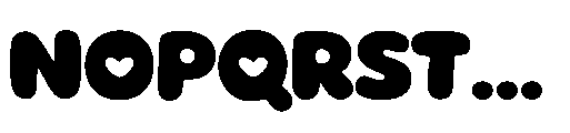 Bubble Hugshy Font UPPERCASE