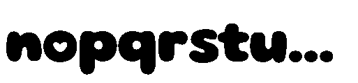 Bubble Hugshy Font LOWERCASE