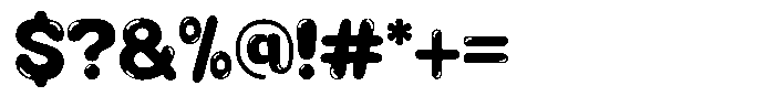 Bubble Tirga Bubble Font OTHER CHARS