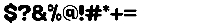 Bubble Tirga Regular Font OTHER CHARS