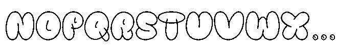 Bubble Wink Outline Font UPPERCASE
