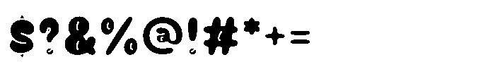 Bubble Wink Regular Font OTHER CHARS