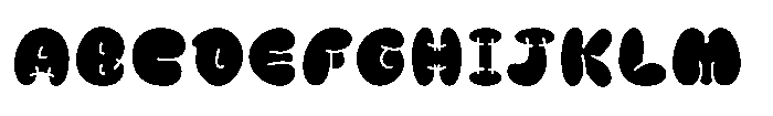 Bubble Wink Regular Font UPPERCASE