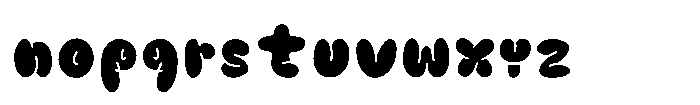 Bubble Wink Regular Font LOWERCASE