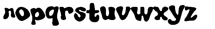 Bubblies Coba Font LOWERCASE