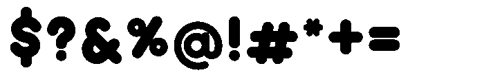 Bubblio Glaze Black Font OTHER CHARS
