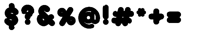 Bubblio Glaze Blue Font OTHER CHARS