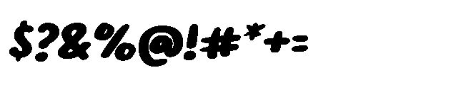 Bubbly Bear Italic Font OTHER CHARS