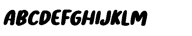 Bubbly Bear Italic Font UPPERCASE