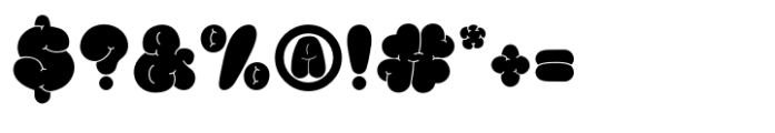 Bubly Puffy Black Font OTHER CHARS