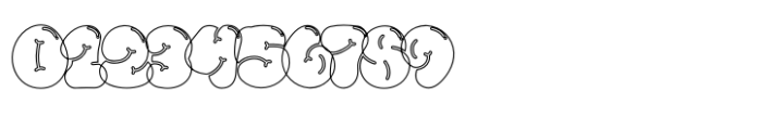 Bubly Puffy Outline Font OTHER CHARS