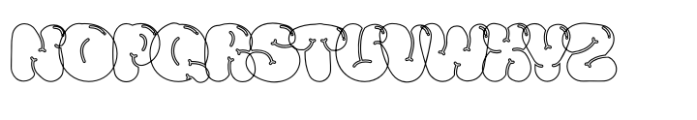 Bubly Puffy Outline Font LOWERCASE