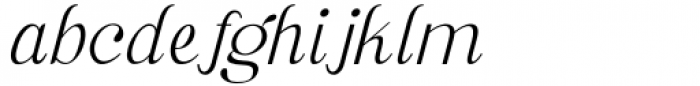Buche Thin Italic Font LOWERCASE