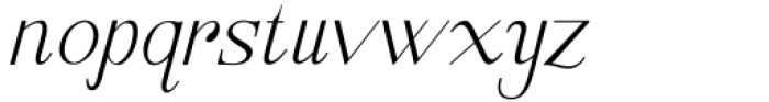 Buche Thin Italic Font LOWERCASE