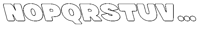 Buchi Sans Outline Backslant Font UPPERCASE