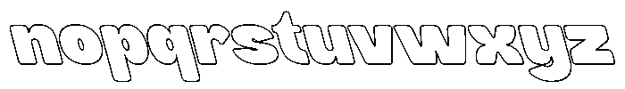 Buchi Sans Outline Backslant Font LOWERCASE