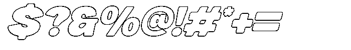 Buchi Sans Outline SLant Font OTHER CHARS
