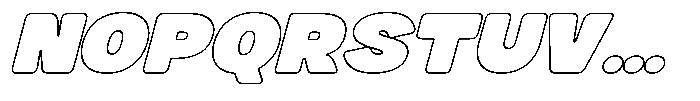 Buchi Sans Outline SLant Font UPPERCASE