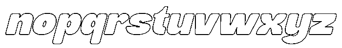 Buchi Sans Outline SLant Font LOWERCASE