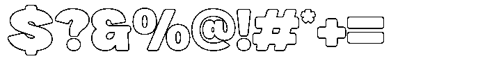 Buchi Sans Outline Font OTHER CHARS