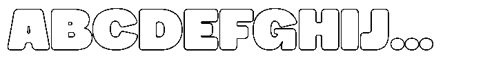 Buchi Sans Outline Font UPPERCASE
