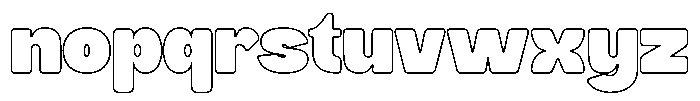 Buchi Sans Outline Font LOWERCASE