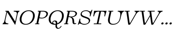Budinger Modern Text Light Italic Font UPPERCASE