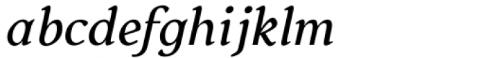 Budinger Oldstyle Medium Italic Font LOWERCASE