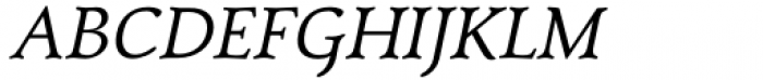 Budinger Oldstyle Regular Italic Font UPPERCASE