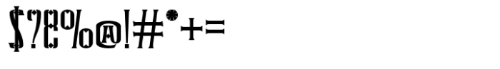 Budonger Font OTHER CHARS