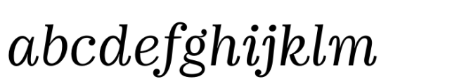 Buena Light Italic Font LOWERCASE