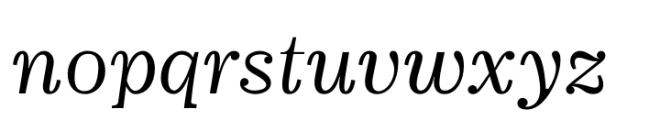 Buena Light Italic Font LOWERCASE