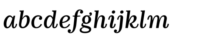 Buena Roman Italic Font LOWERCASE