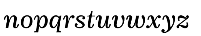 Buena Roman Italic Font LOWERCASE