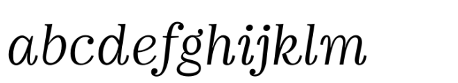 Buena Thin Italic Font LOWERCASE