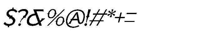 Bufalo Chotten  Italic Italic Font OTHER CHARS