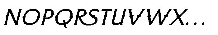 Bufalo Chotten  Italic Italic Font LOWERCASE