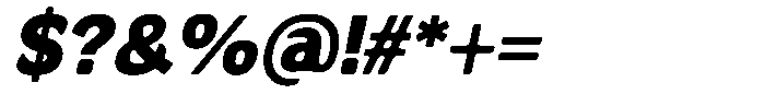 Bukbon Slant Font OTHER CHARS
