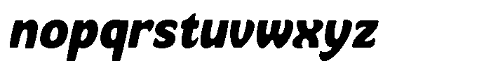 Bukbon Slant Font LOWERCASE