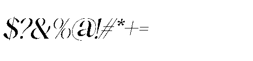 Bulgash Oblique Font OTHER CHARS