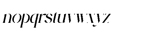 Bulgash Oblique Font LOWERCASE